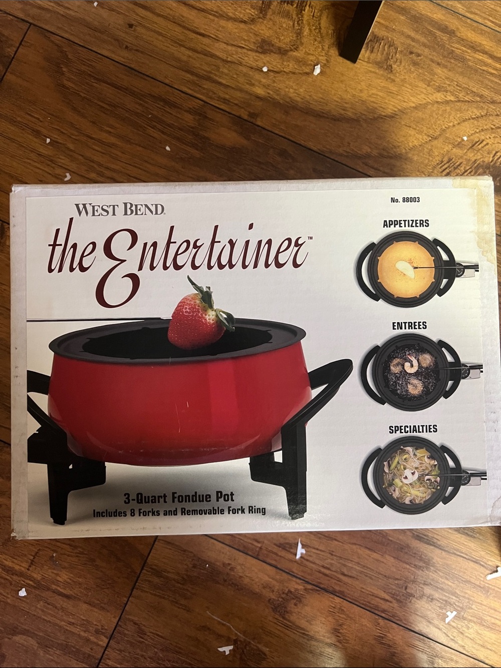 West Bend The Entertainer 3-Quart Red Fondue Pot